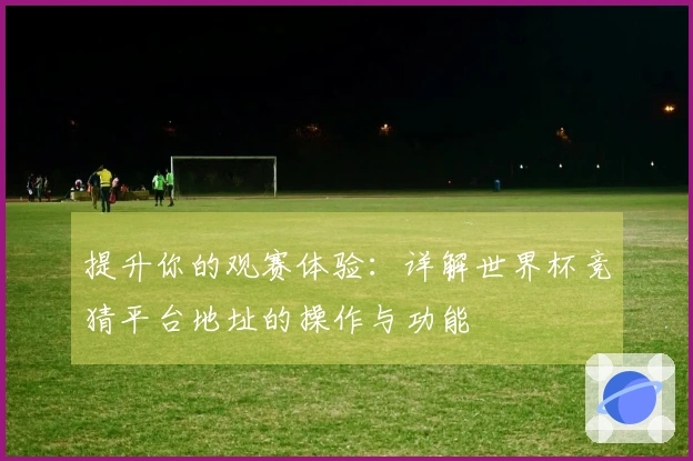 提升你的观赛体验：详解世界杯竞猜平台地址的操作与功能